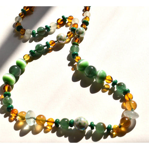 Baltic Amber "River Days" Necklace - The Amber Water Collection #3